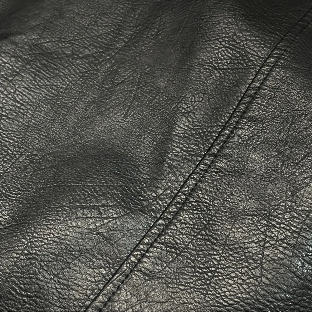 Zara Basic SMALL Faux Leather Black Mini Skirt Classic Gothic Witchy Punk Office - Picture 10 of 11